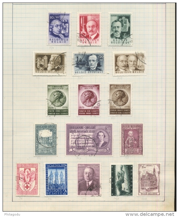 Collection BELGIQUE  1940_1961 cotée Ø, les pages non scannées sont en cadeau cote 900 &euro; minimum NOUVEAU PRIX