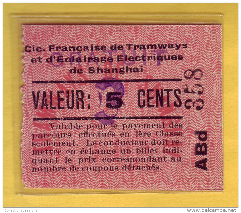 - Banque De L'Indochine - Chine. Emission De Nécessité 3 Cents Surchargé Sur Le 5 Cents - RARE - - Indochine