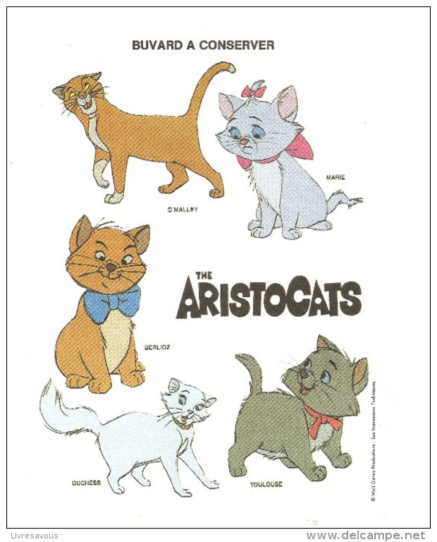 Buvard THE ARISTOCATS Walt Dysney Productions - Film En Theater