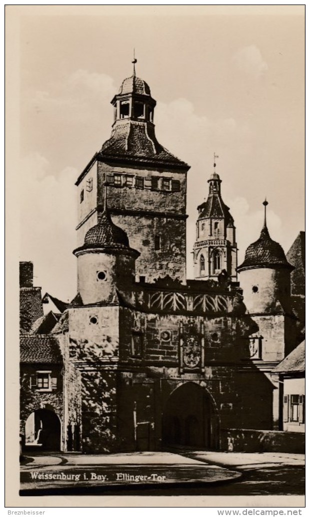 AK WEISSENBURG I. Bay. -Ellinger Tor - Karte Gebr. 1935 - Weissenburg