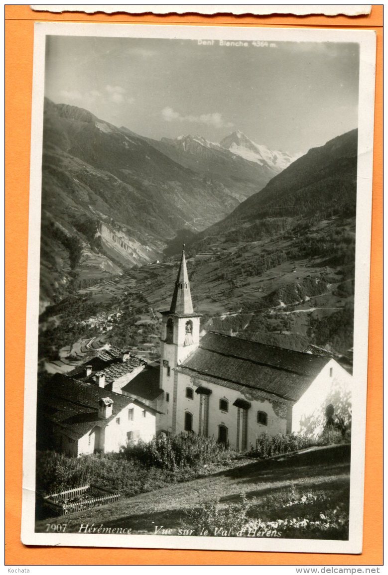 J339, Hérémence, Val D'Hérens, 7907, Eglise, Circulée 1931 - Hérémence