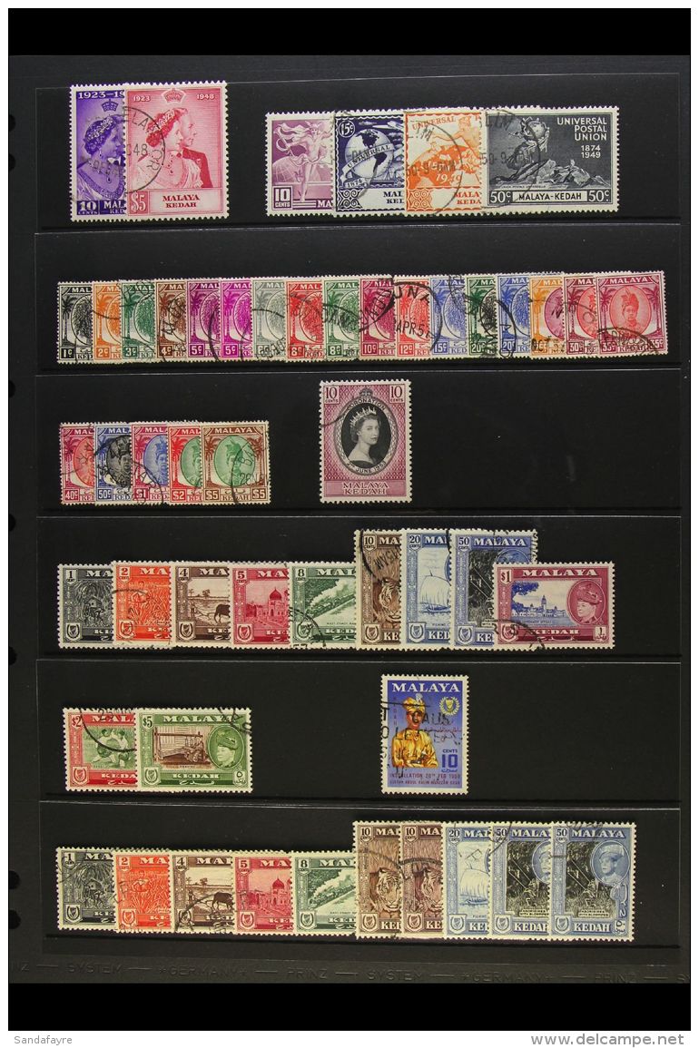 KEDAH 1948 - 1970 Complete Used Collection Incl 1948 Wedding, 1950 Sheaf And Sultan Set, 1957 And 1959 Sultan... - Otros & Sin Clasificación