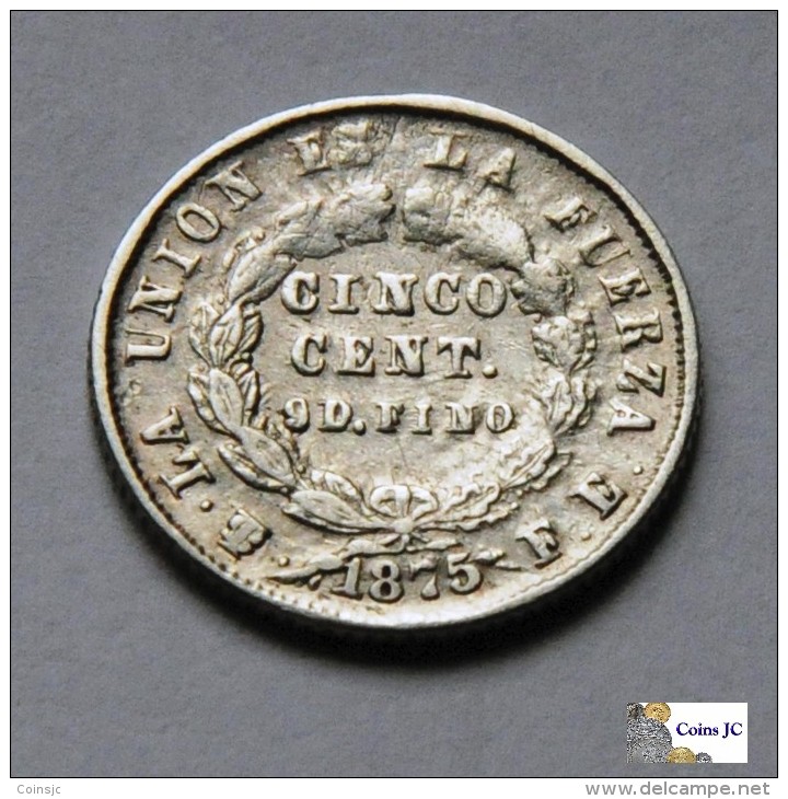 Bolivia - 5 Centavos - 1875 - Bolivia