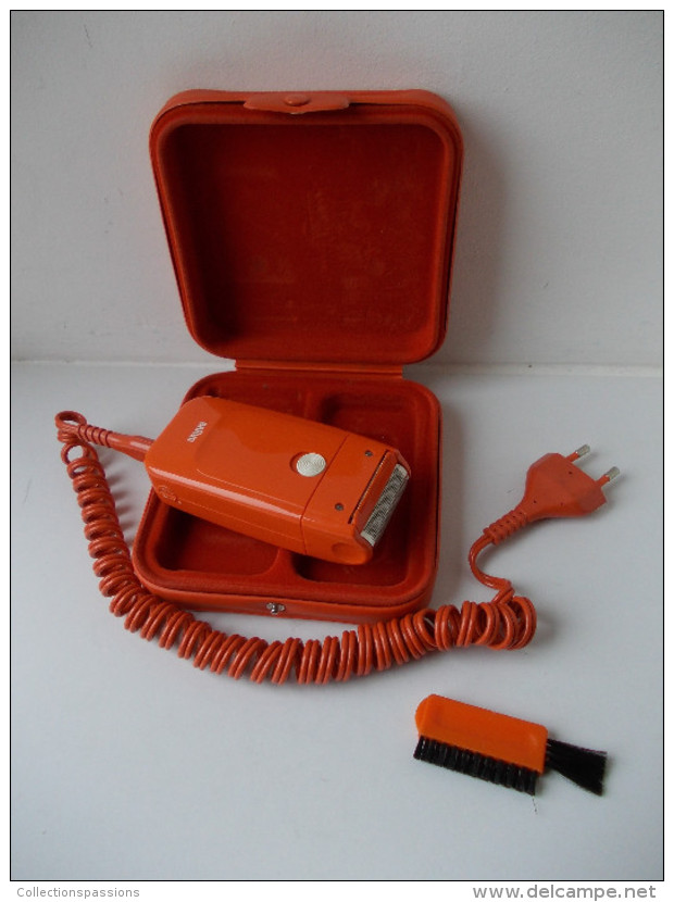 - Magnifique Rasoir électrique BRAUN - Vintage - Orange - Année 70 - - Accessories