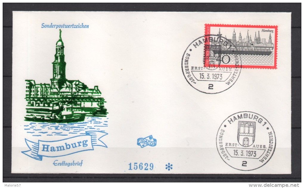 Enveloppe Allemagne  1973 Oblitéré - 1971-1980