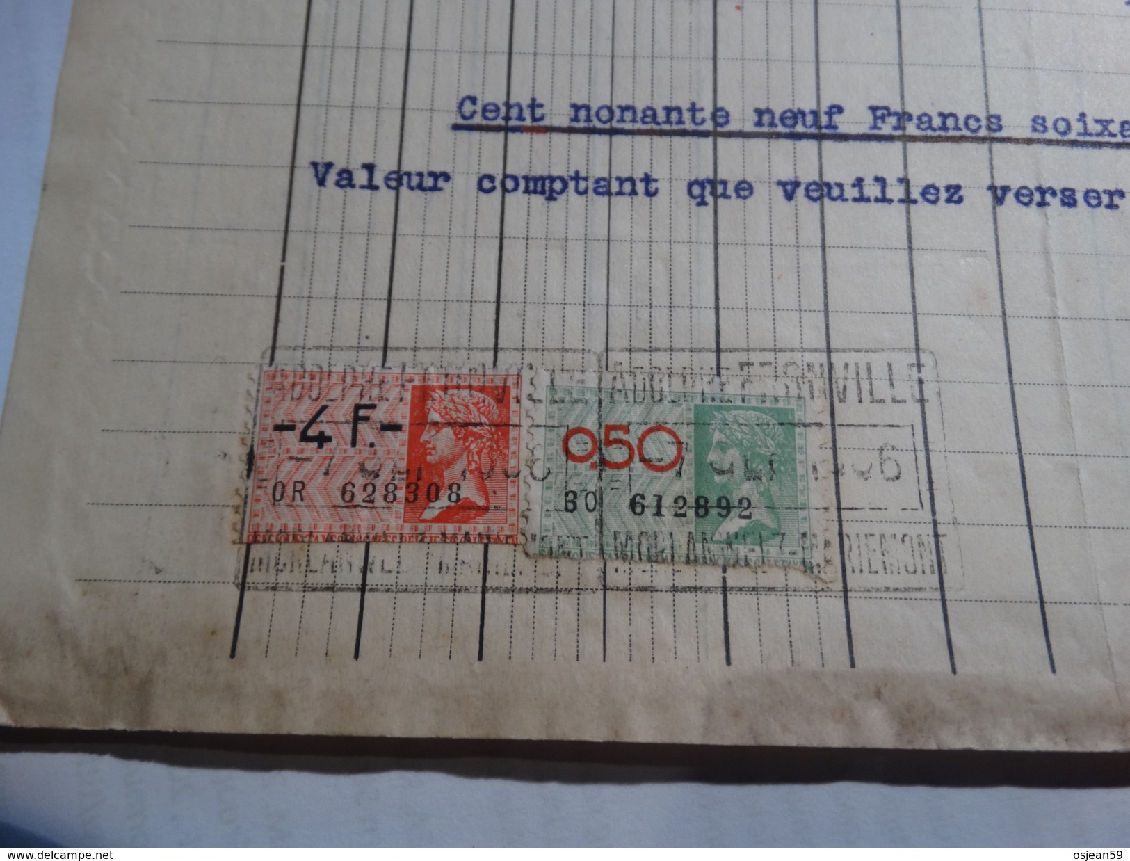 Timbres Fiscaux Sur Facture.Manufactures De Glaces Et Verres Spéciaux.Adolphe Fronville à Morlanwelz-Mariemont.-1936- - Documentos