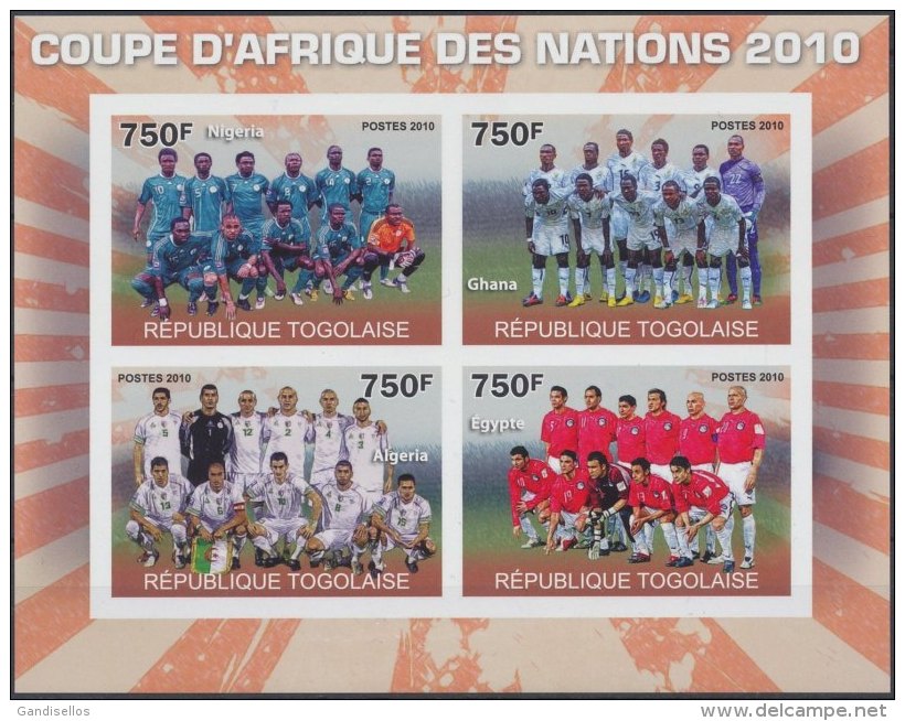 TOGO TOGOLAISE SHEET IMPERF SPORTS SOCCER FOOTBALL WORLD CUP - 2010 – Sud Africa