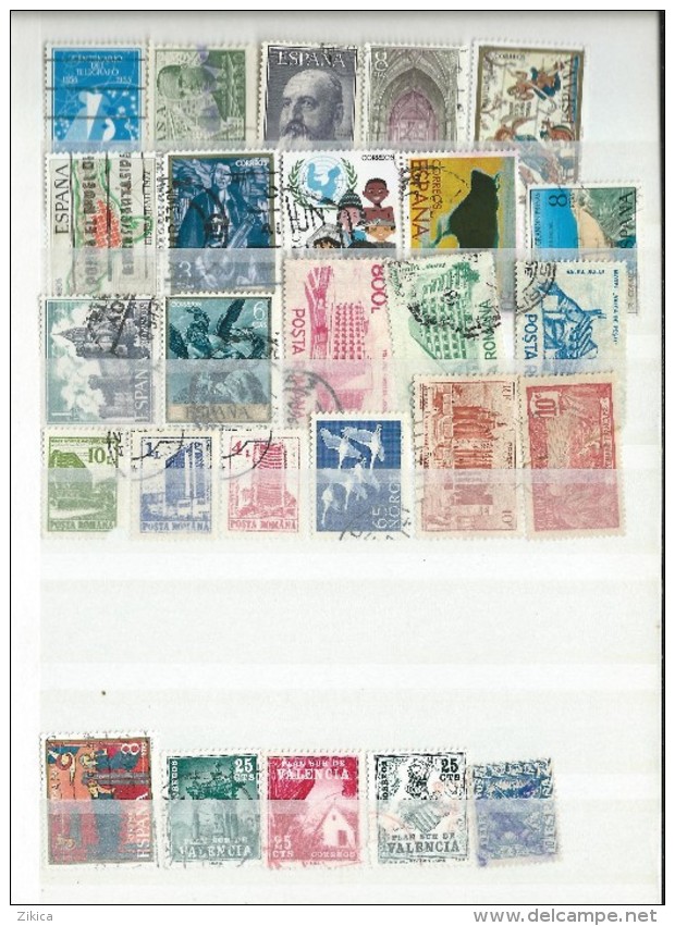 Spain,Romania,Netherlands LOT Stamps USED.4 Scans - Mezclas (max 999 Sellos)