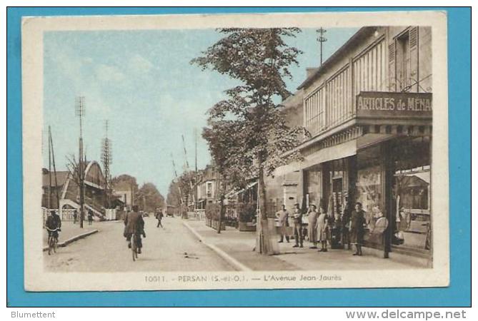 CPA 10011 - Commerce Marchand De Cartes Postales Avenue Jean Jaurès PERSAN 95 - Persan