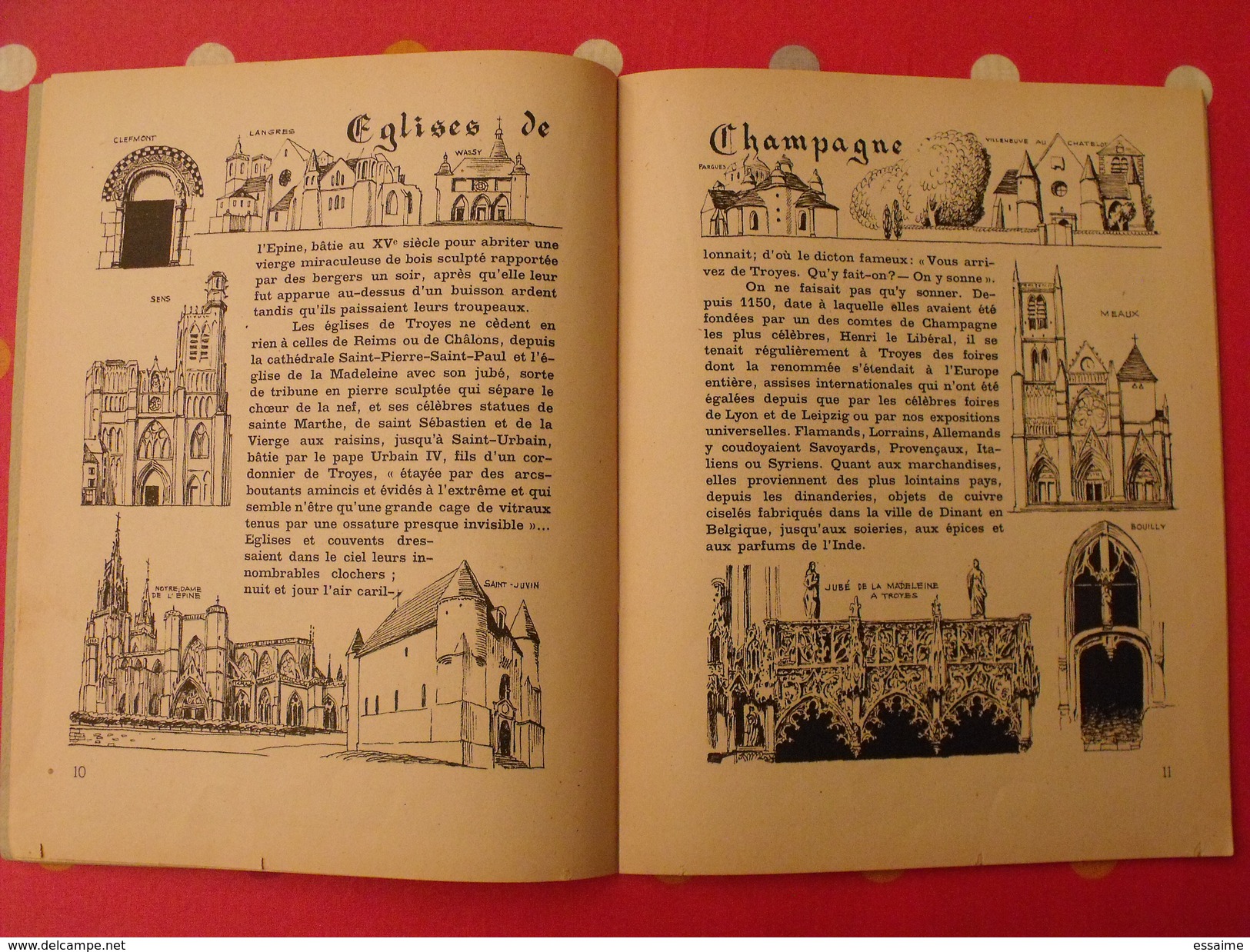 histoire de la Champagne. 1947. par andré Petijean. illustré par jean-jacques Pichard. gründ. reims troyes sens meaux