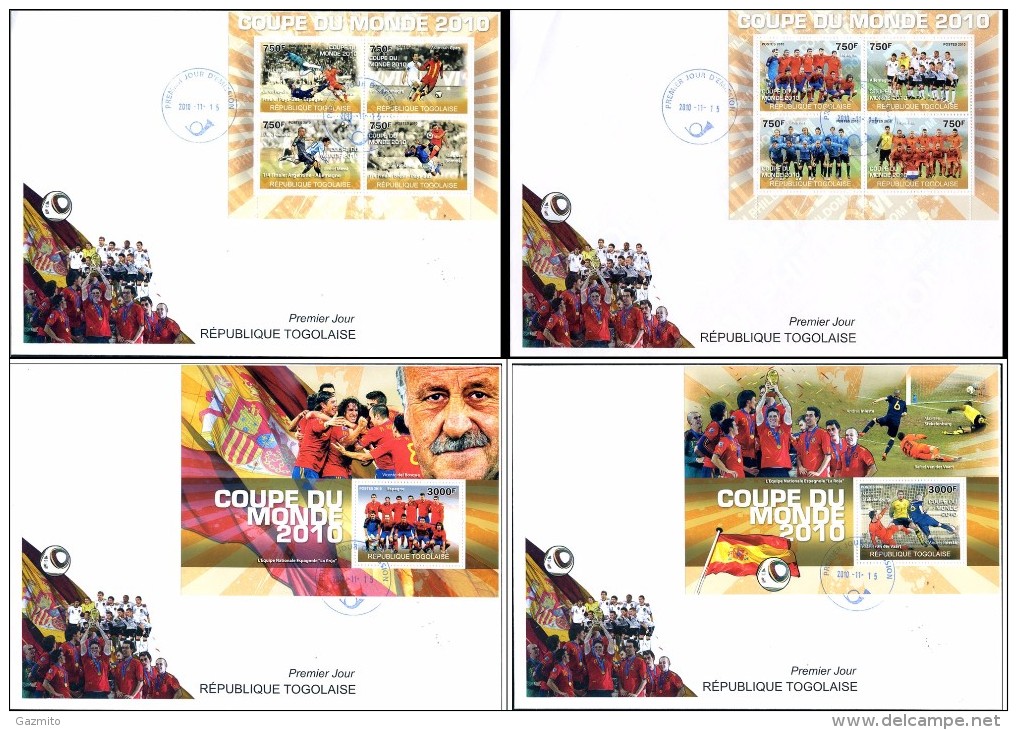 Togo 2010, Football World Cup In South Africa, 4FDC - 2010 – Sud Africa