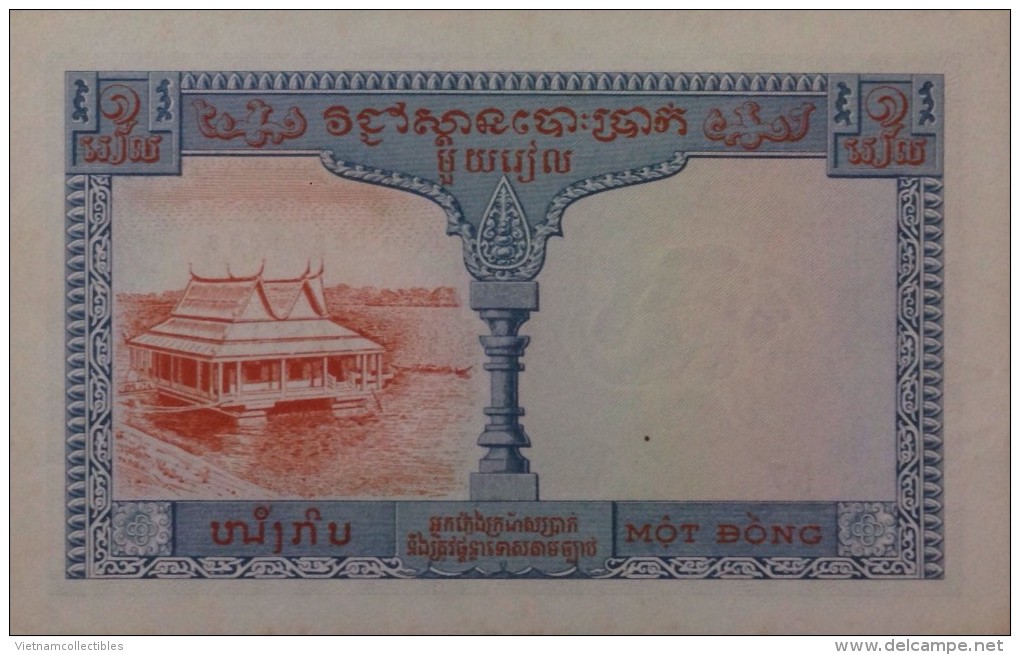 Indochine Indochina Vietnam Viet Nam Laos Cambodia 1 Piastre AU Banknote 1953-1954 - P#94 / 02 Images - Indochine