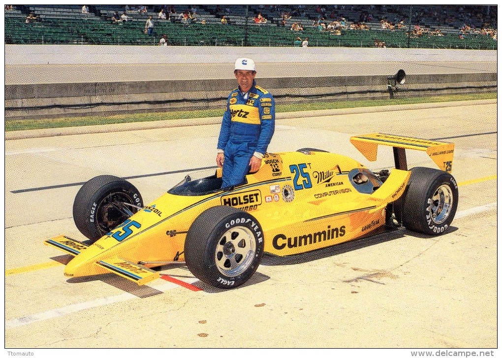 Al Unser Snr   -  Vainqueur 1987  Indianapolis 500 Miles  -  Carte Postale - IndyCar