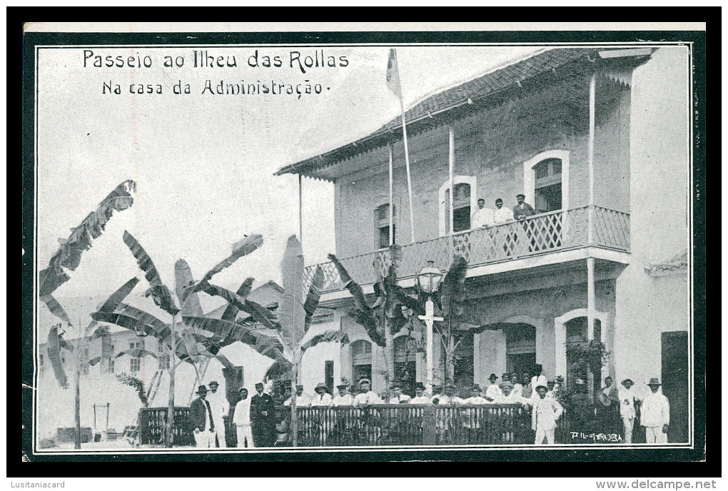 SÃO TOMÉ E PRÍNCIPE- Passeio Ao Ilheu Das Rolhas- Na Casa Da Administração  (Ed. "A Ilustradora") Carte Postale - São Tomé Und Príncipe