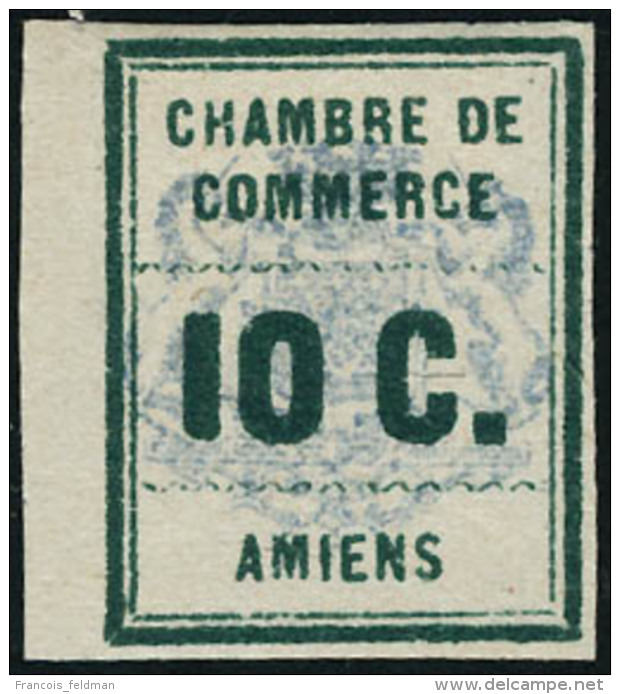 Neuf Avec Charnière N°1. 10c AMIENS Non Dentelé. BdF. T.B. Rare. Signé. Maury. - Autres & Non Classés