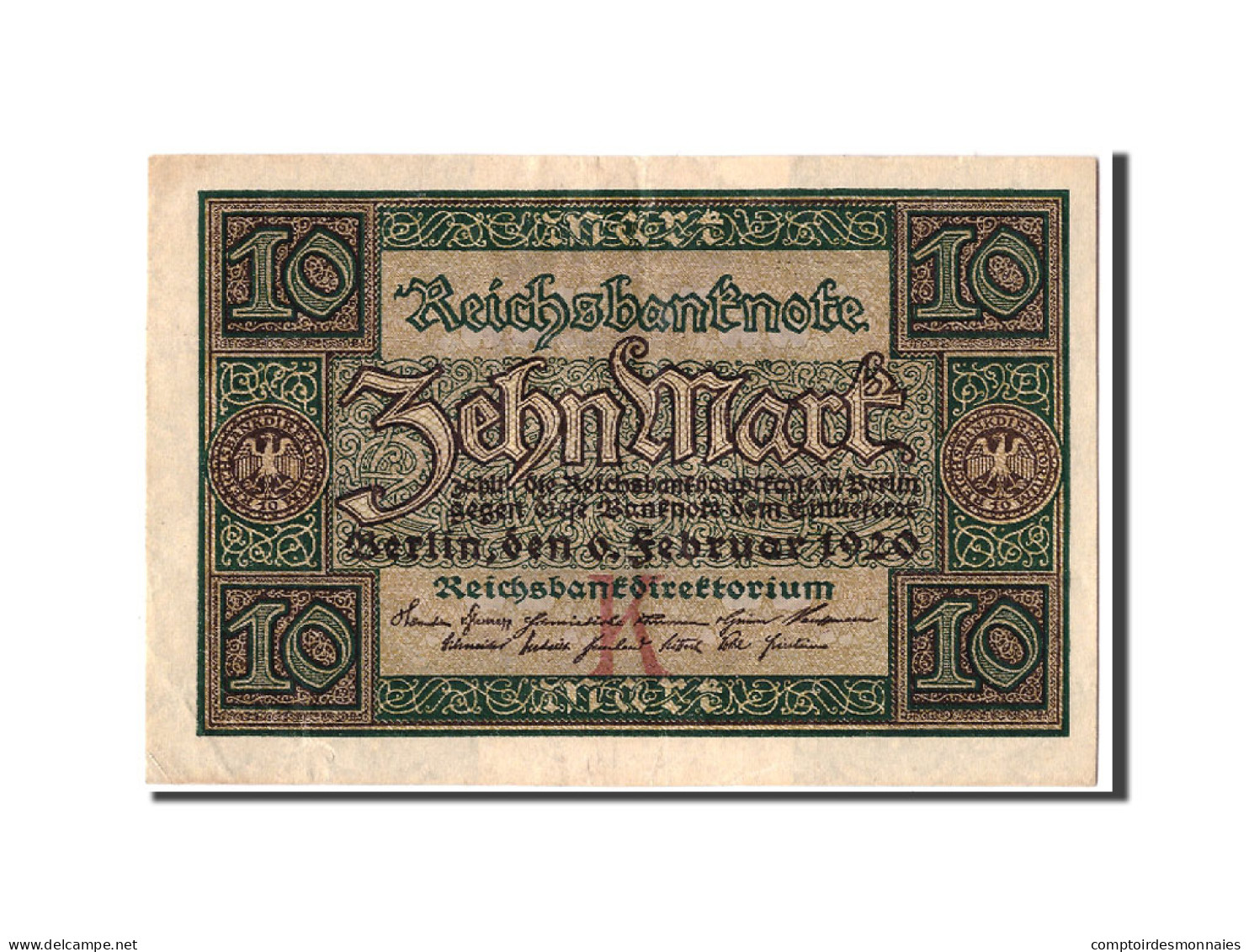 Billet, Allemagne, 10 Mark, 1920, 1920-02-06, KM:67a, TTB+ - 10 Mark