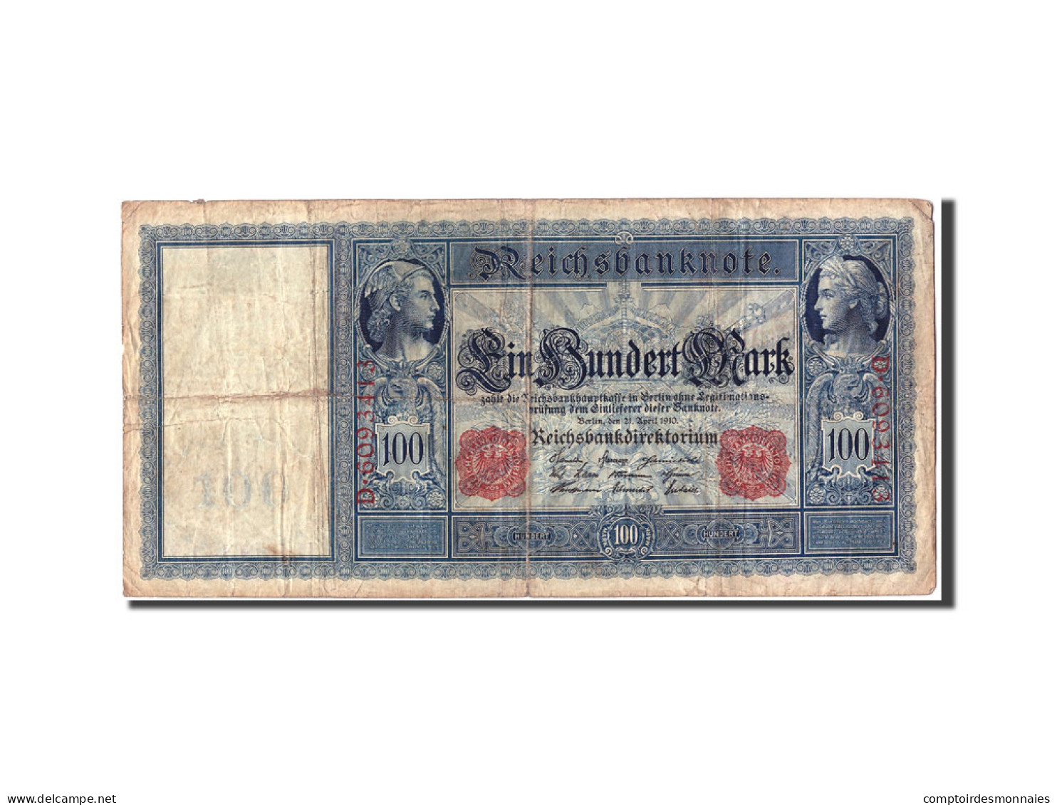 Billet, Allemagne, 100 Mark, 1910, 1910-04-21, KM:42, B - 100 Mark