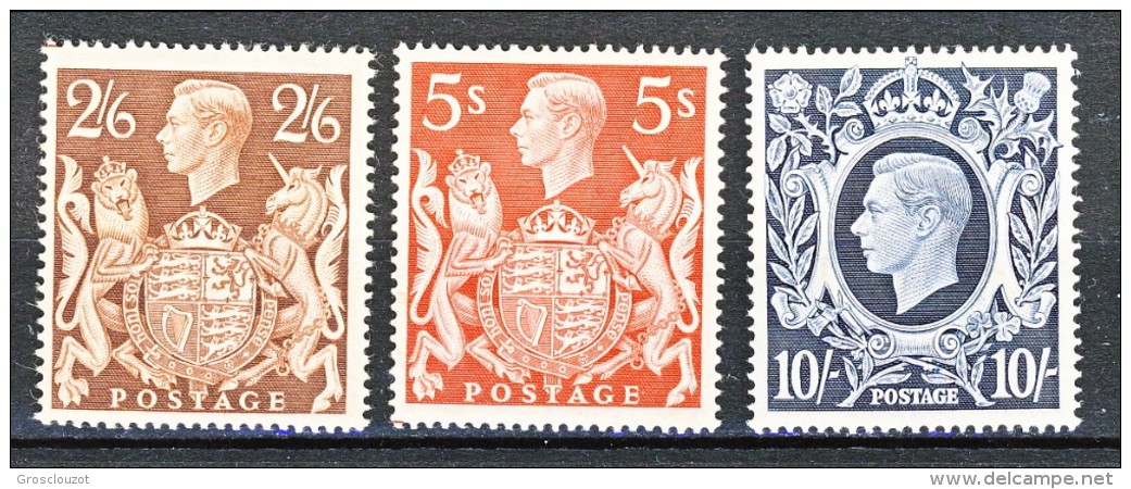 UK Giorgio VI 1939 Effige Serie N. 224-226 MNH GO*** Freschissimi, Perfetti. Cat. € 650 - Ohne Zuordnung