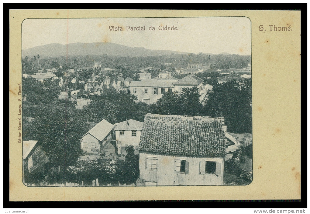 SÃO TOMÉ E PRÍNCIPE - Vista Parcuial Da Cidade ( Ed.M.Lança) Carte Postale - Sao Tome Et Principe