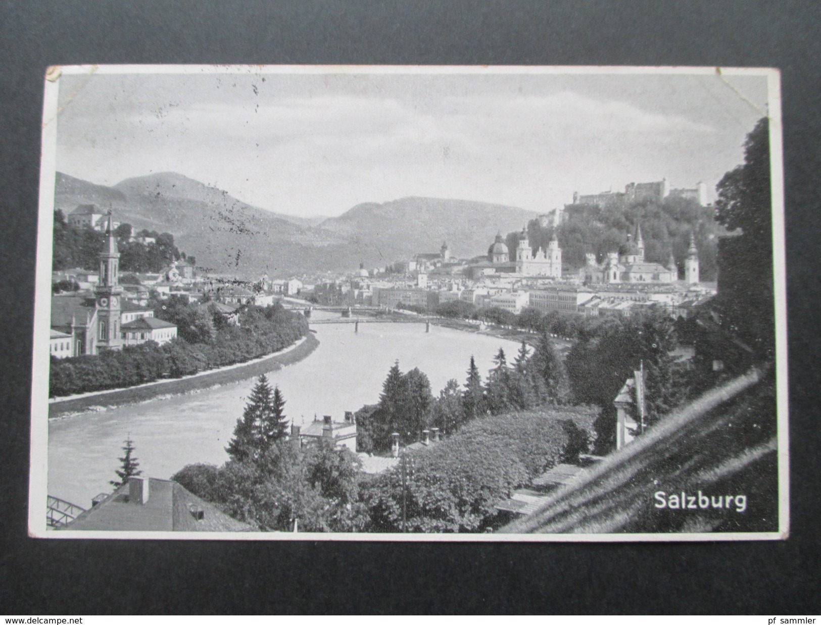 AK Österreich / Deutsches Reich 1938 Hindenburg Frankatur. Salzburg. Hochland Nr. 884 - Salzburg Stadt