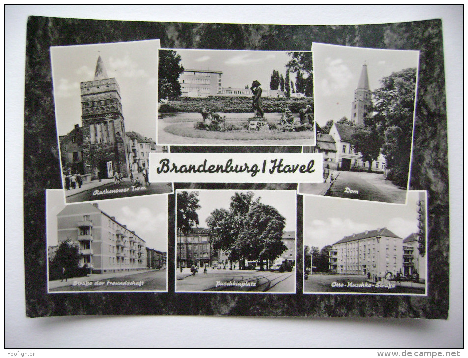 BRANDENBURG (Havel) - Rathenower Turm, Dom, Strasse Der Freundschaft, Puschkinplatz, Otto-Nuschke Strasse - 1965 Unused - Brandenburg