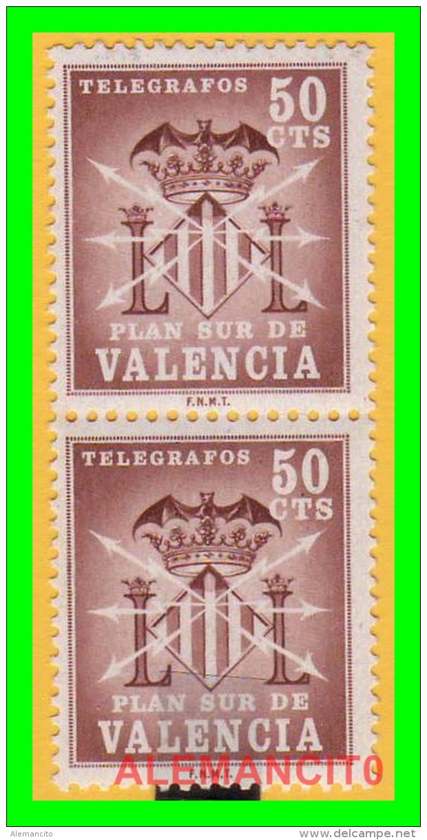 ESPAÑA  GRUPO DE  SELLOS  AÑO 1963 VALENCIA TELEGRAFOS - Steuermarken/Dienstmarken