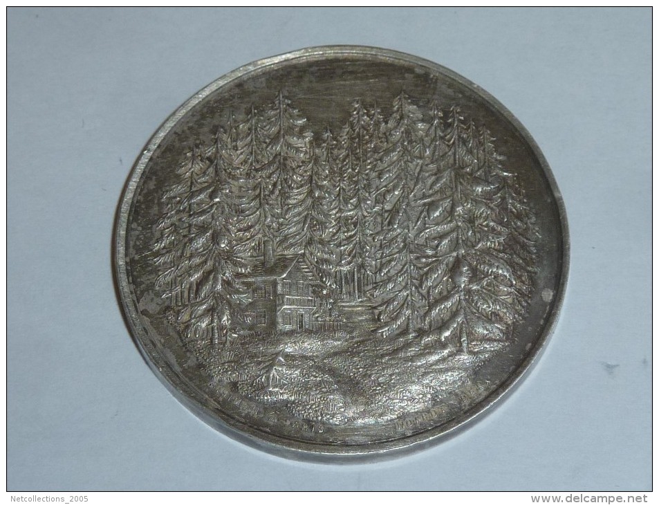 MEDAILLE EN ARGENT DE LA SOCIETE CIVILE DE LA FORET DE BELESTA (ARIEGE), SIEGE A ROANNE (LOIRE) - Other & Unclassified