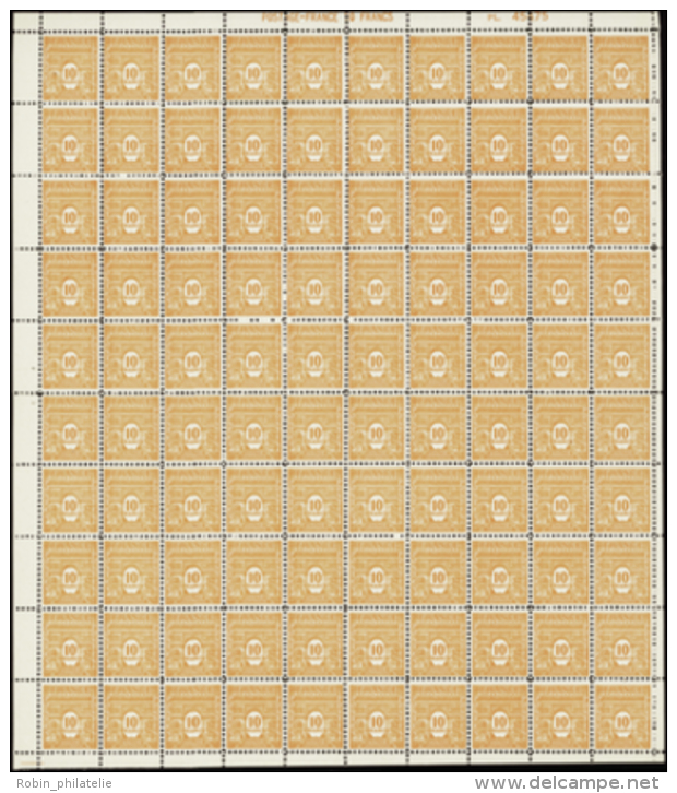 N° 629 10f Arc De Triomphe Feuille De 100 Timbres Qualité: ** Cote: 3850&nbsp; &euro; - Other & Unclassified