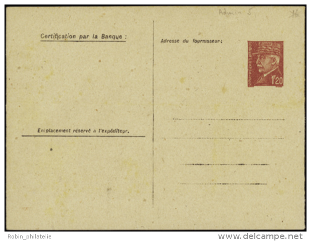 N° 515 D9a 1f20 Pétain Carte Postale De Service 1000 Points Qualité:  Cote: 425&nbsp; &euro; - Other & Unclassified