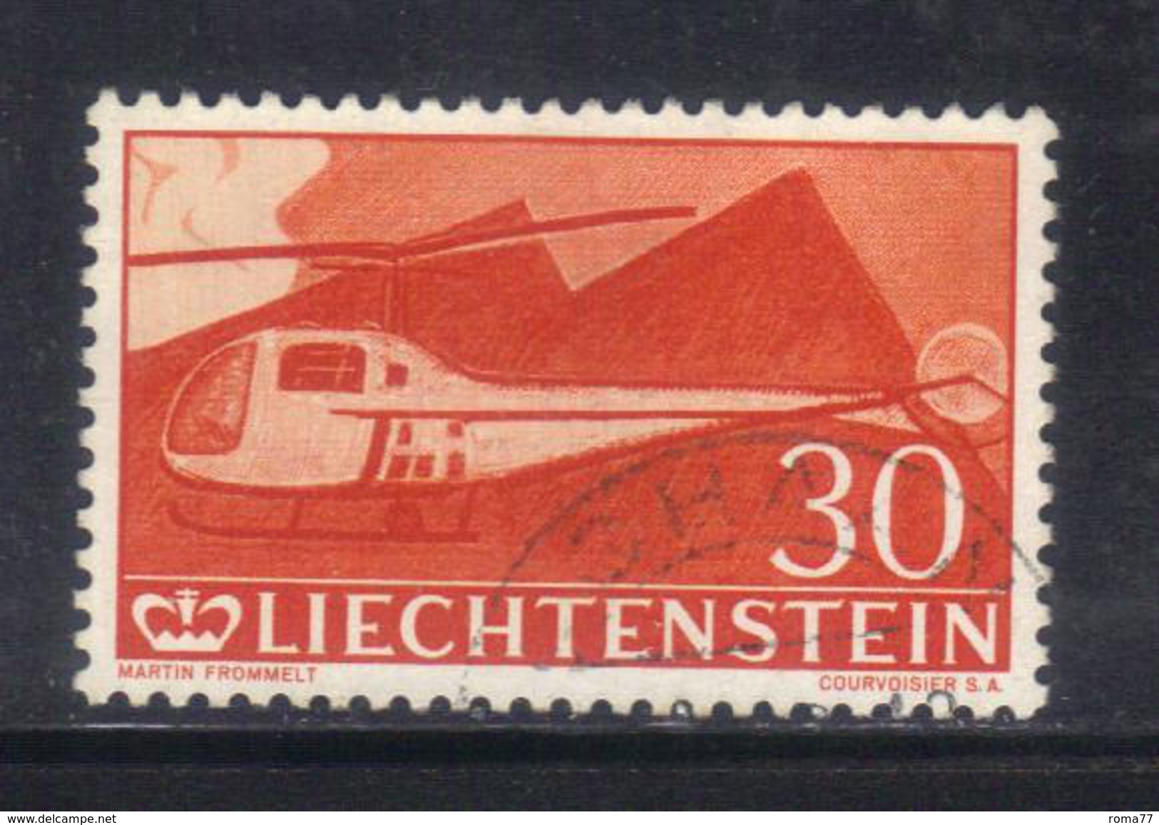 T1661 - LIECHTENSTEIN 1960 , Posta Aerea N. 34 Usato - Aéreo