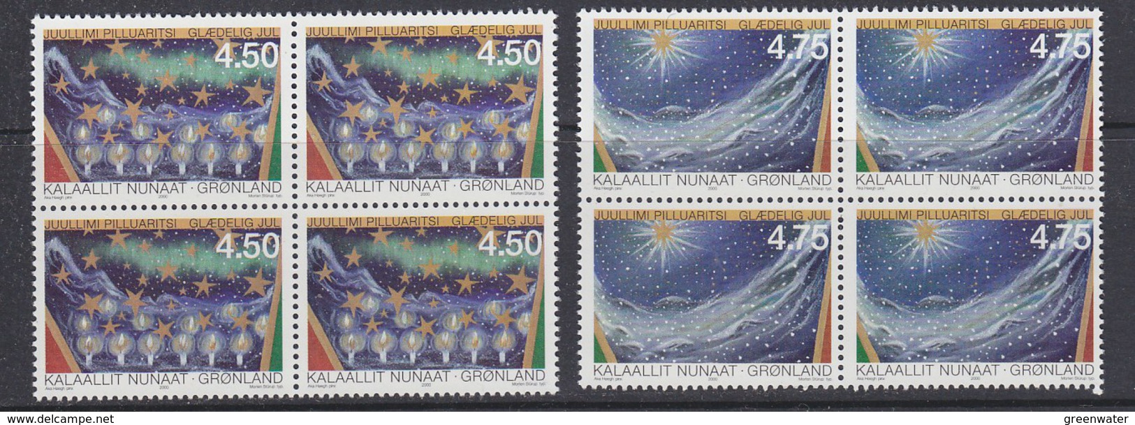 Greenland 2000 Christmas 2v Bl Of 4 ** Mnh (33802A) - Neufs