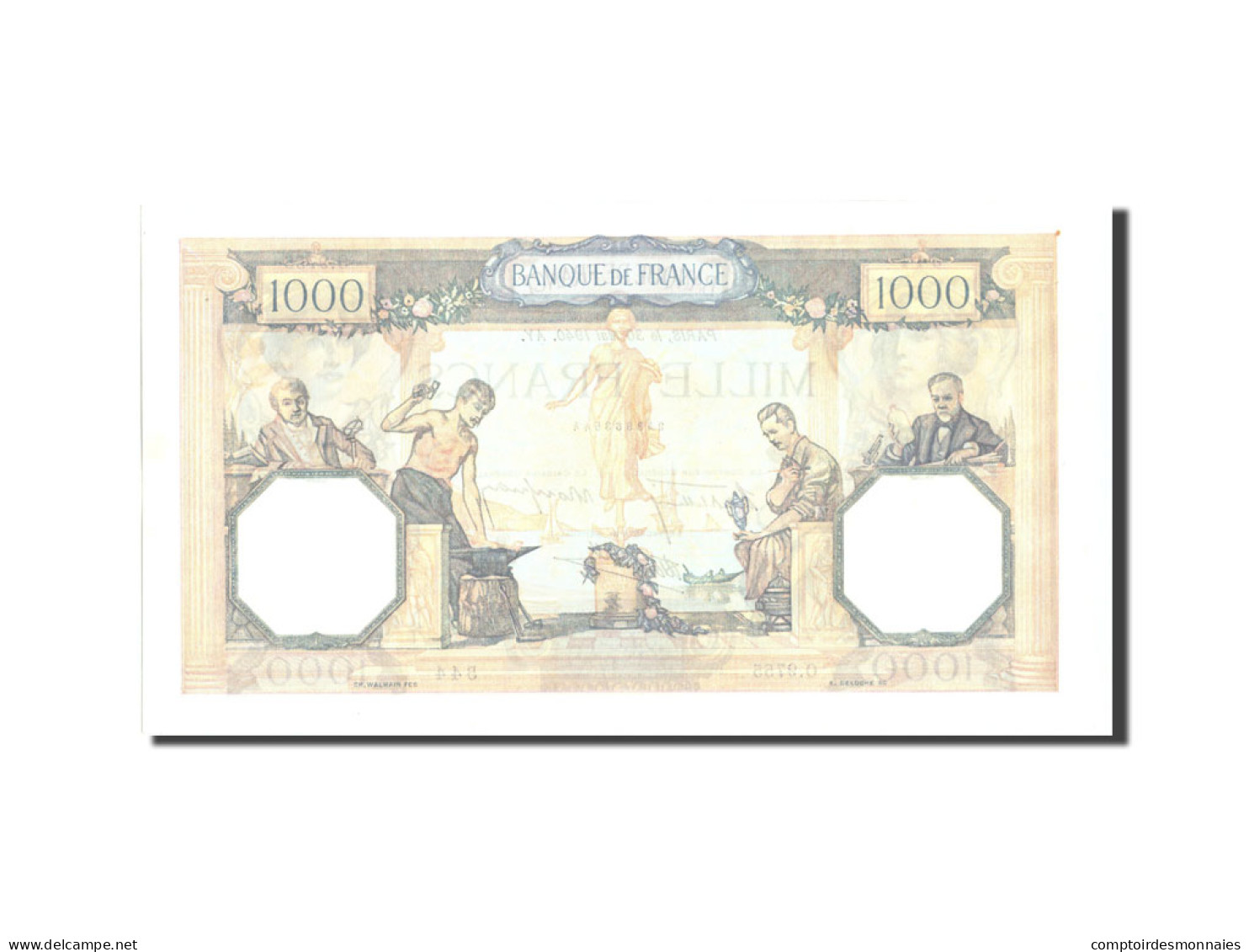 Billet, France, 1000 Francs, 1 000 F 1927-1940 ''Cérès Et Mercure'', 1940 - 1 000 F 1927-1940 ''Cérès Et Mercure''