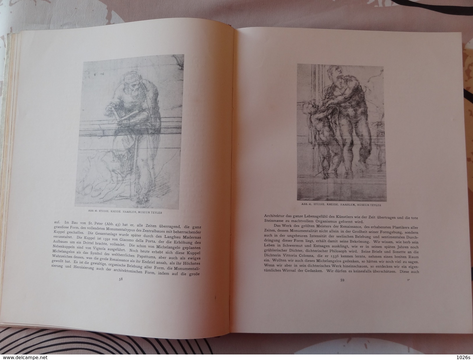 LIVRE D'ART SUR MICHELANGELO DE 1923 PAR FRITZ KNAPP PAR LES EDITIONS F.BRUCKMANN - MUNCHEN - Museos & Exposiciones