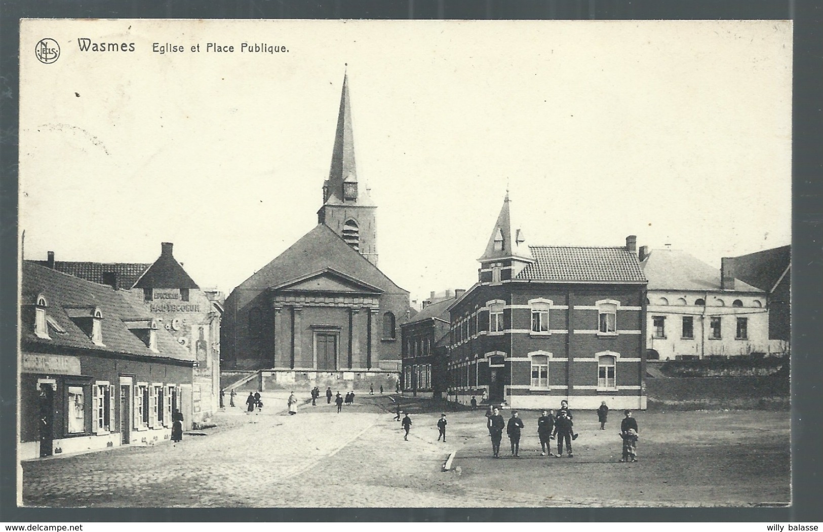 +++ CPA - WASMES - Eglise Et Place Publique - Nels  // - Colfontaine