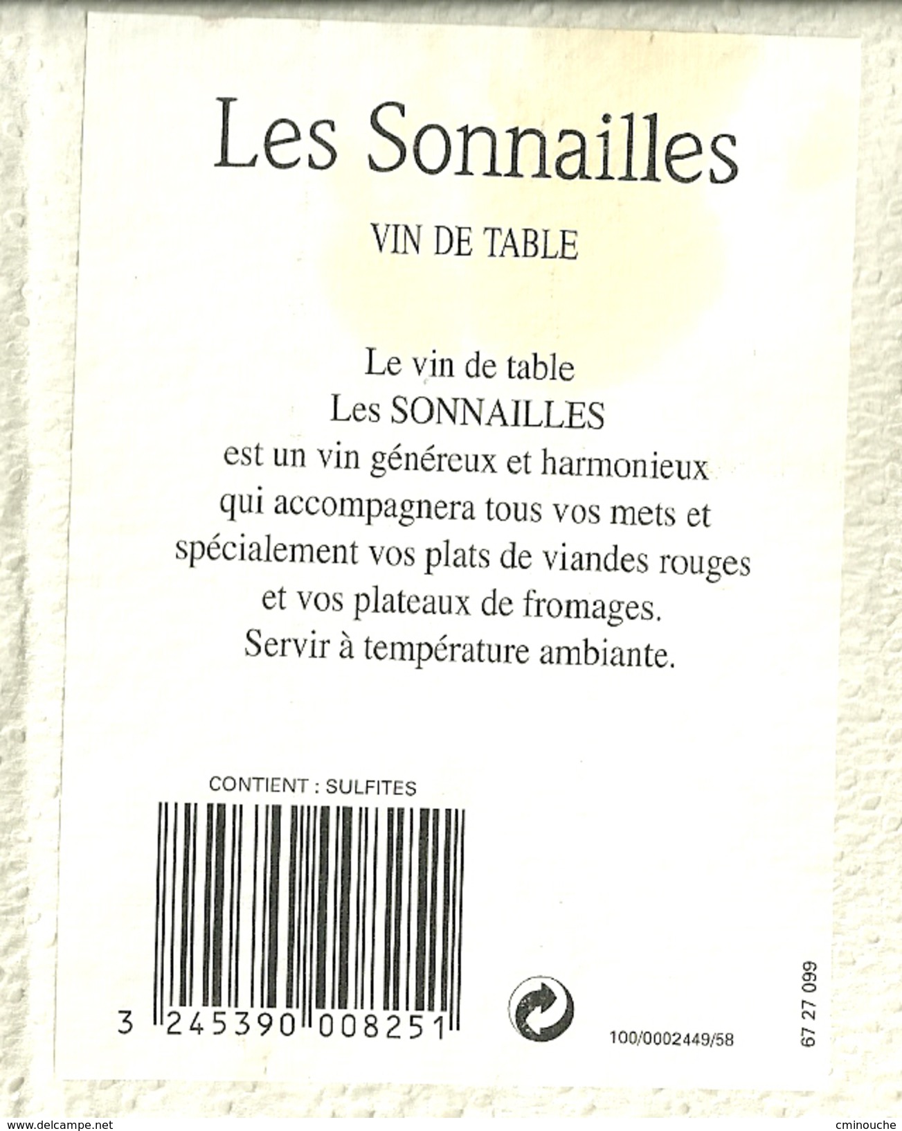 Etiquette De Vin Les Sonnailles Vendangeuses Au Travail - Berufe