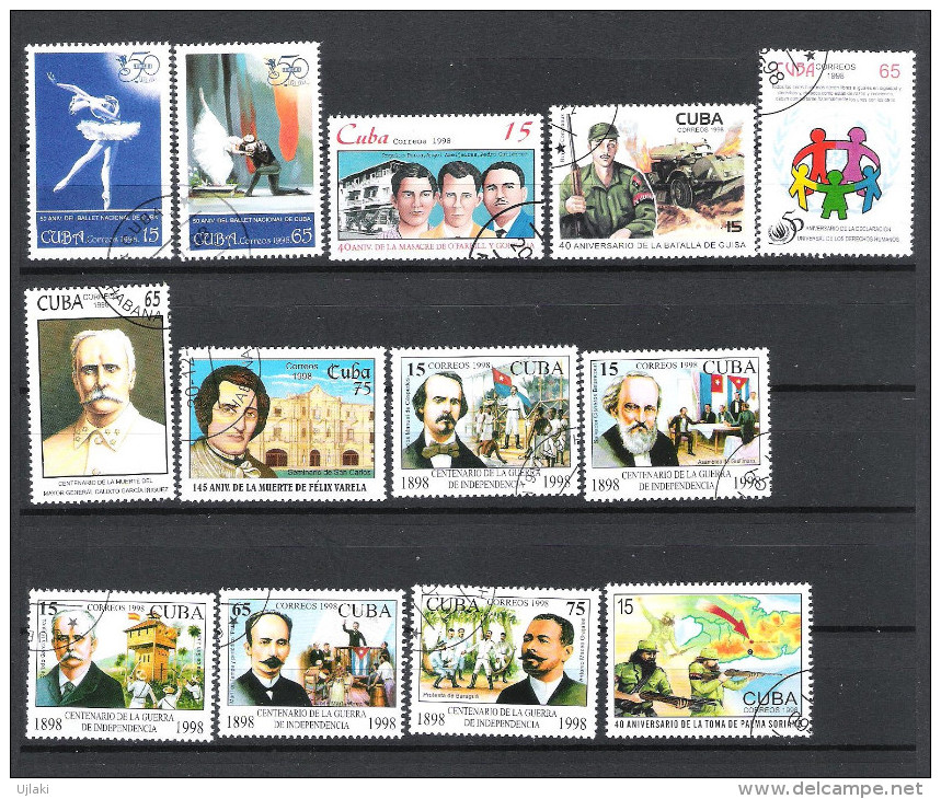 CUBA: Lot  De 60 TP: Année 1998 - Collections, Lots & Series