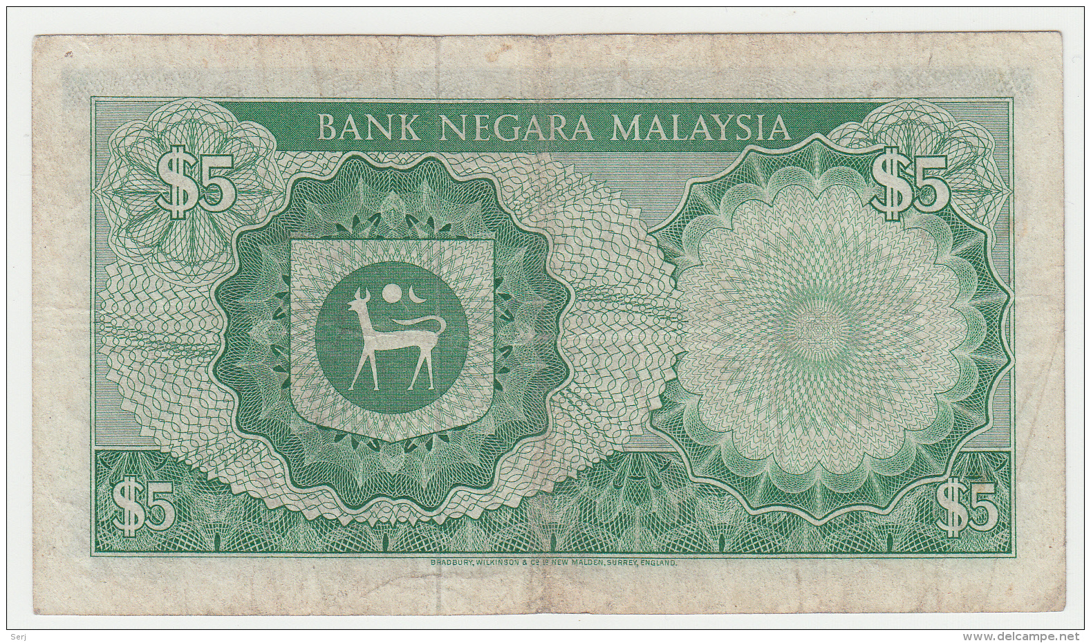 Malaysia 5 Ringgit 1967 - 1972 VF+ Pick 2a 2 A - Maleisië