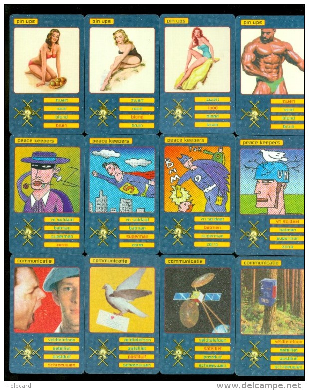 RARE * COMPLETE SET 36 TELEFOONKAARTEN * SFOR NEDERLAND FL 50,00 Soldiers On Mission LIMITED EDITION * PHONECARDS - Armée