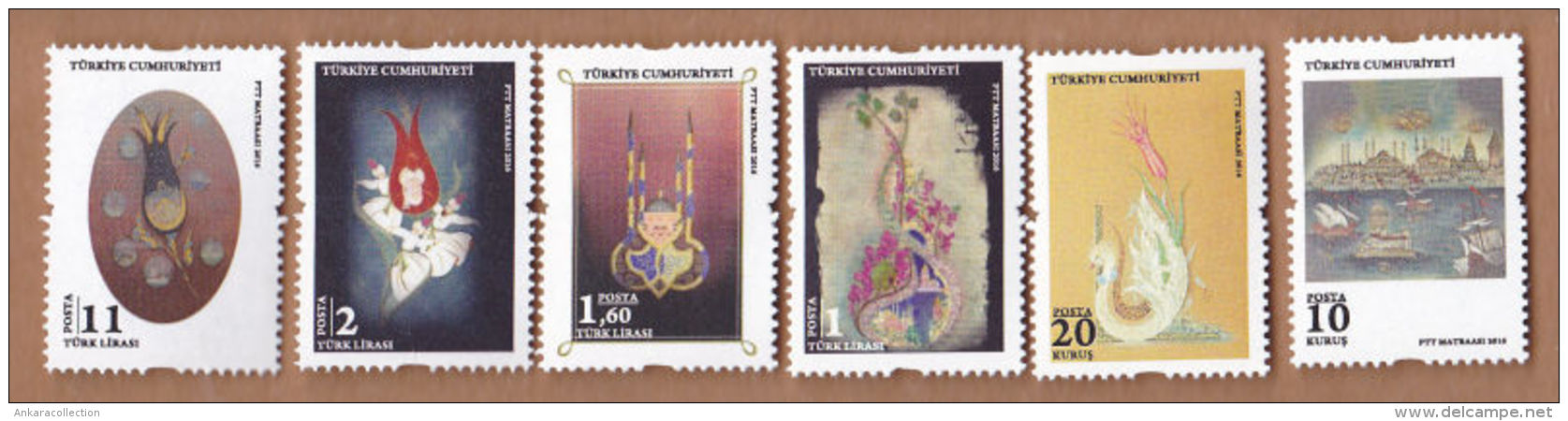 AC - TURKEY STAMP  -  TURKISH ARTS THEMED DEFINITIVE POSTAGE STAMPS MNH ​​​​​​​28 NOVEMBER 2016 - Unused Stamps