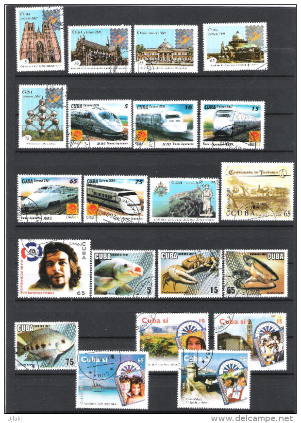 CUBA: Lot  De 63 TP: Année 2001 - Lots & Serien