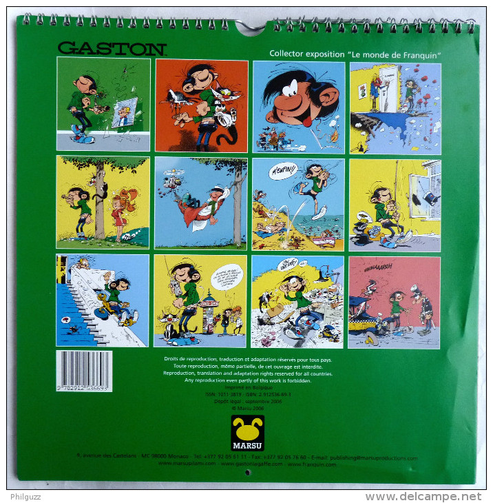 CALENDRIER GASTON LAGAFFE - FRANQUIN - MARSU PRODUCTION 2007 Collector Expo "Le Monde De Franquin" - Agendas & Calendarios