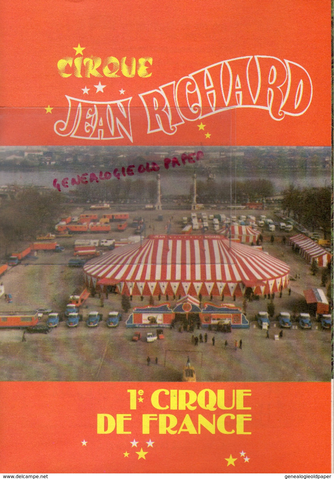 CIRQUE- PROGRAMME JEAN RICHARD-10EME TOURNEE 1978- COGNAC BRUGEROLLE- MATHA- FLYING GALAXY-MAJORETTE-VIVIANA-REMO JENNY-