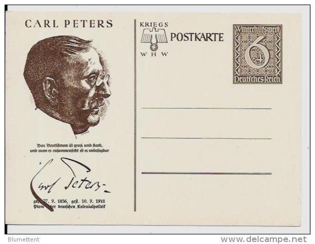 CPSM Allemagne Germanie Entier Postal Non Circulé Patriotique Période Guerre Nazis Carl PETERS - Autres & Non Classés