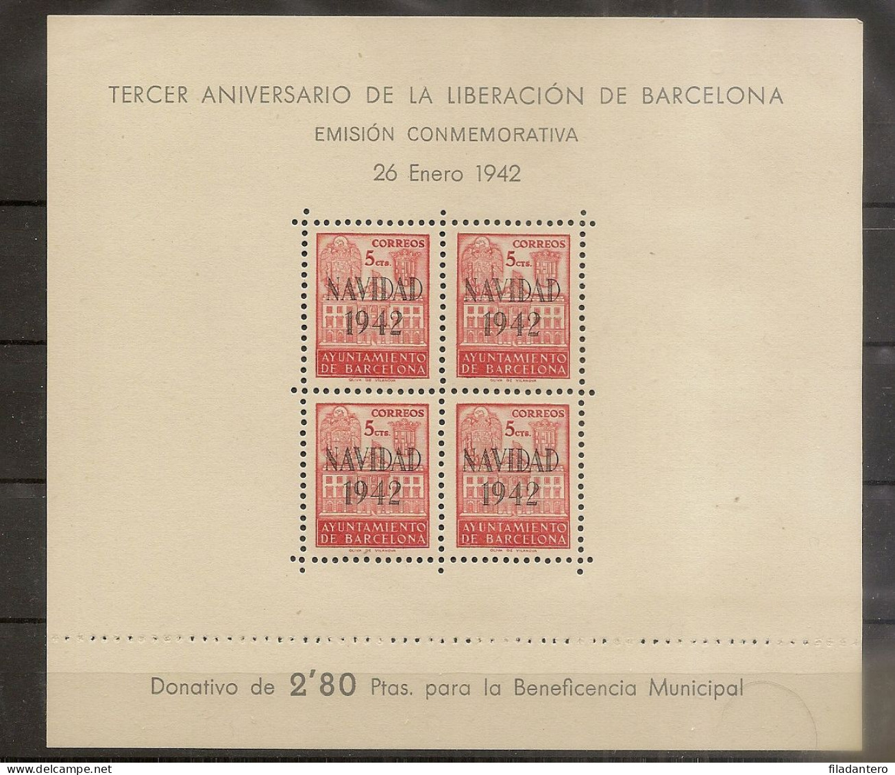 Ayuntamiento BARCELONA  Edifil Especializado  40/41** LUJO      Serie Completa   1942   NL1194 - Asturias & Leon