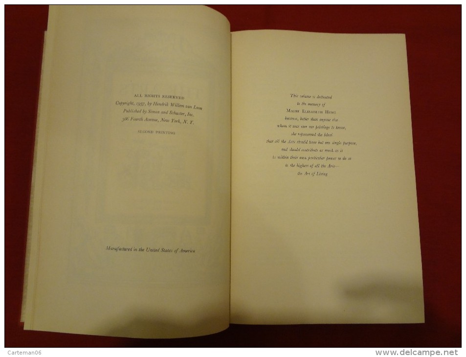 The Arts Written And Illustraded By Hendrik Willem Van Loon - Simon And Schuster New York - 1937 - Histoire De L'Art Et Critique