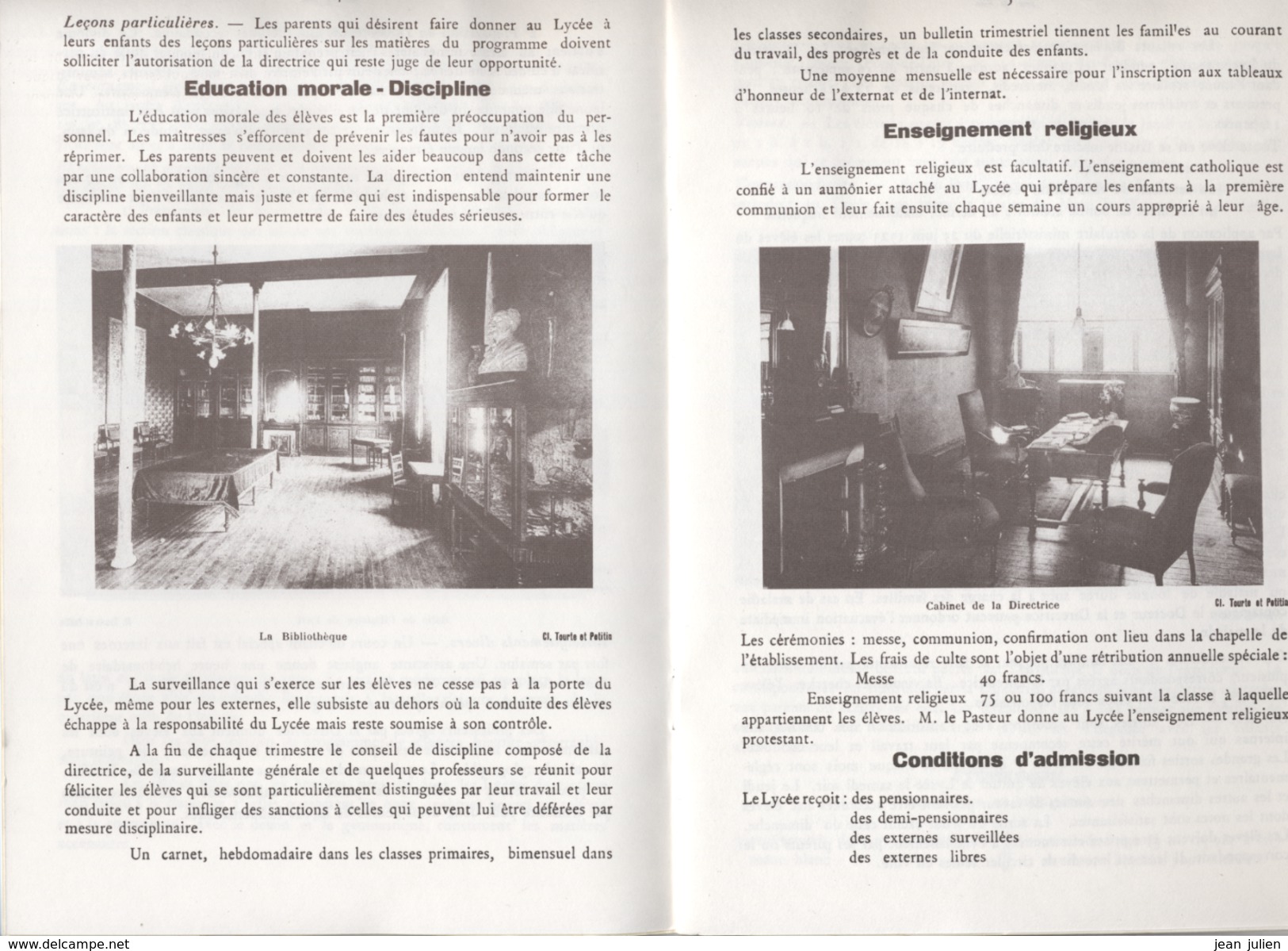 63 - LYCEE DE JEUNES FILLES DE CLERMONT FERRAND - Prospectus Générale Illustré - 9 Photos - 1929 - Auvergne