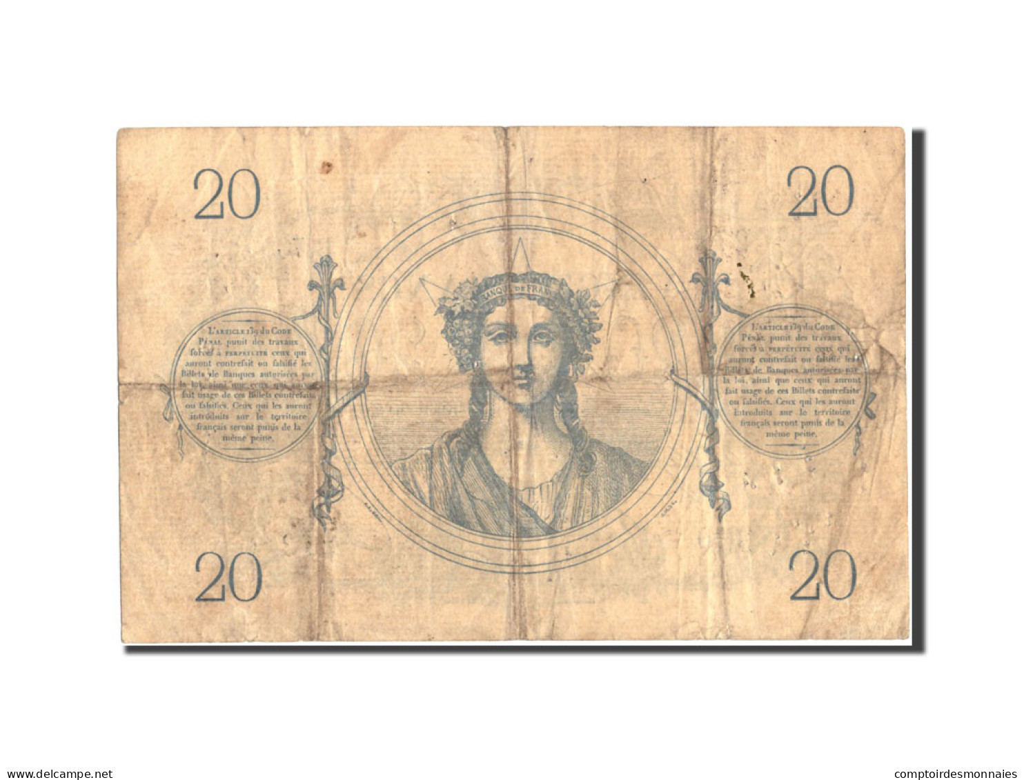 Billet, France, 20 Francs, ...-1889 Circulated During XIXth, 1871, 1871-05-09 - ...-1889 Circulated During XIXth