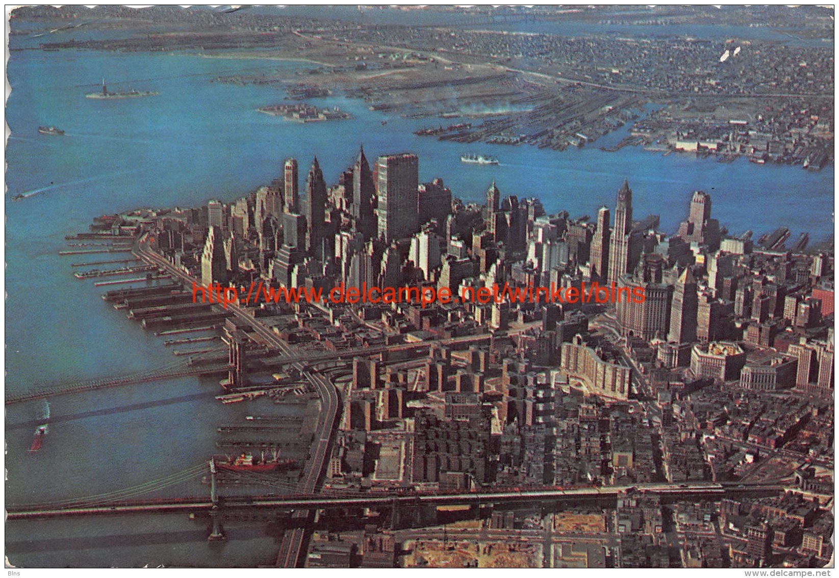 1967 Lower Manhattan Skyline From The Air New York City - Manhattan