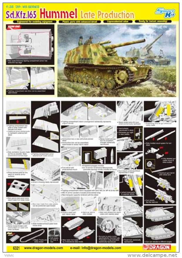 - DRAGON - Maquette Char Sd.Kfz.165 HUMMEL Late Production - 1/35°- Réf 6321 - Military Vehicles