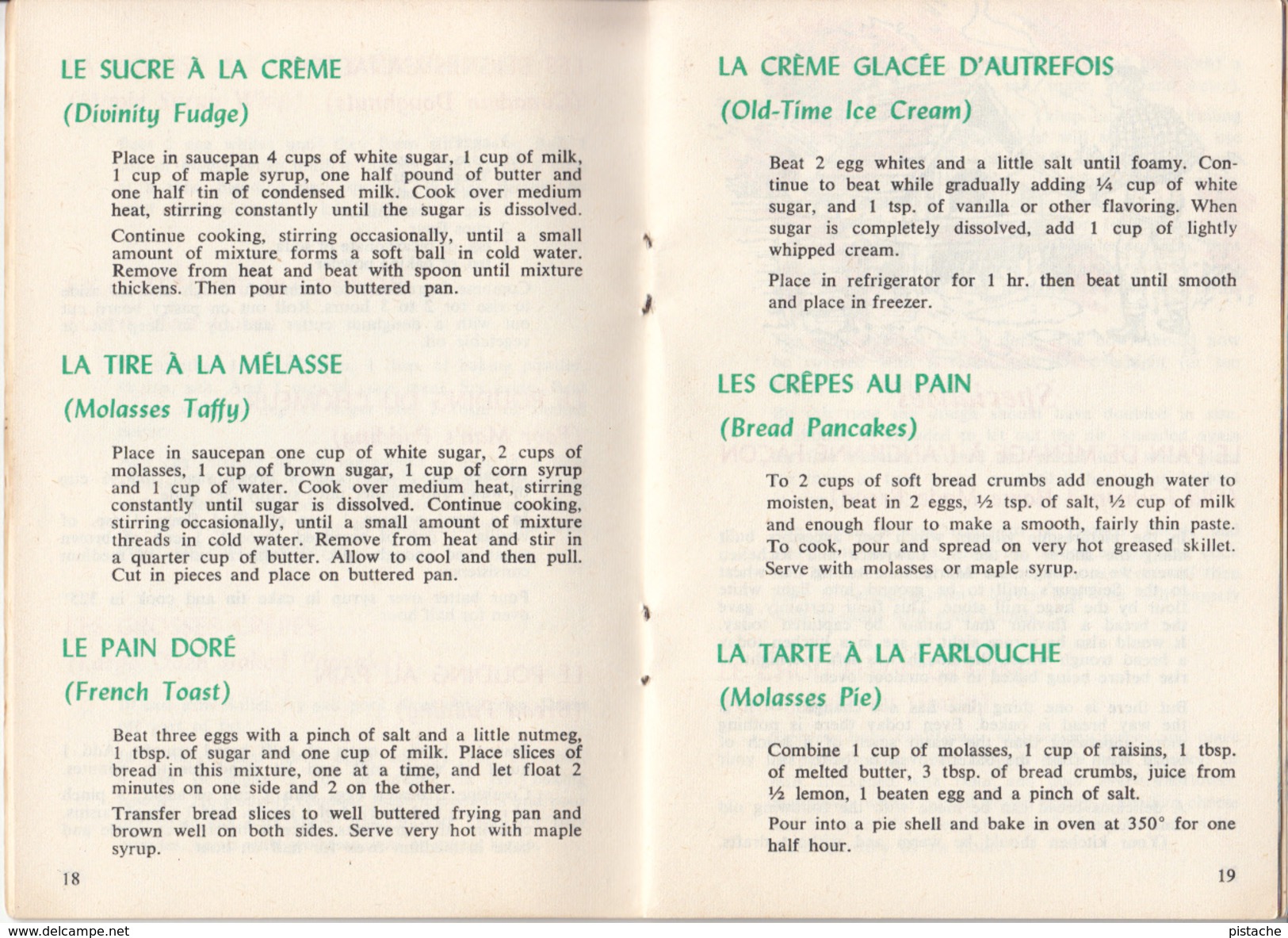 French & English - Traditional French Canadian Recipes - Recettes Traditionnelles Canada Français - Cooking - 4 Scans - Cocina General